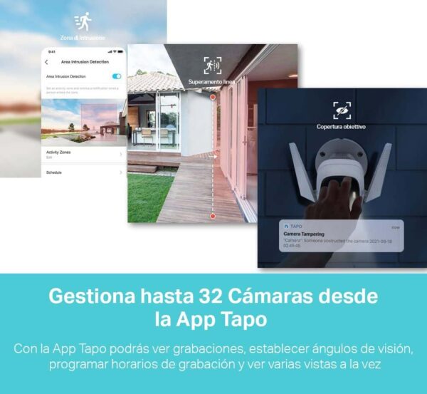 Cámara Vigilancia Exterior WiFi TP-Link Tapo C320WS, Resolución QHD 4MP, Visión Nocturna a Color, Compatible con Alexa y Google - Imagen 4