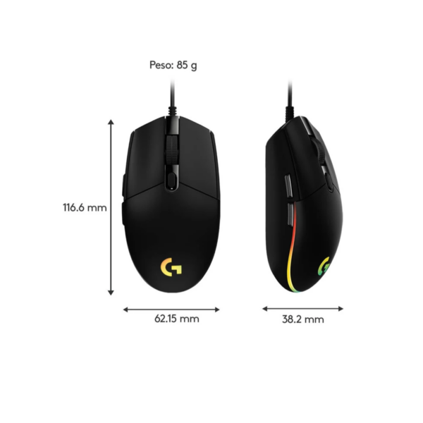 Mouse Gamer Logitech G203 USB Lightsync RGB 8000DPI - Imagen 6