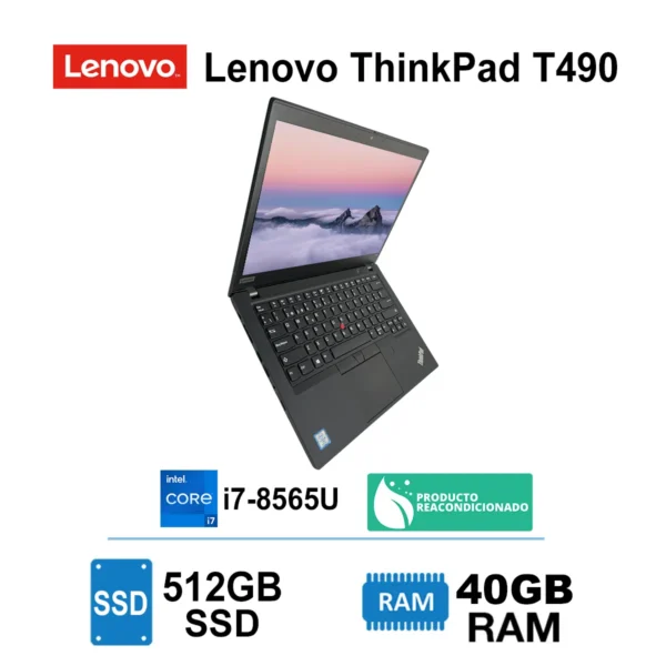 Laptop Notebook Lenovo Thinkpad Core I7-8565u 40gb Ram 512gb - Imagen 2