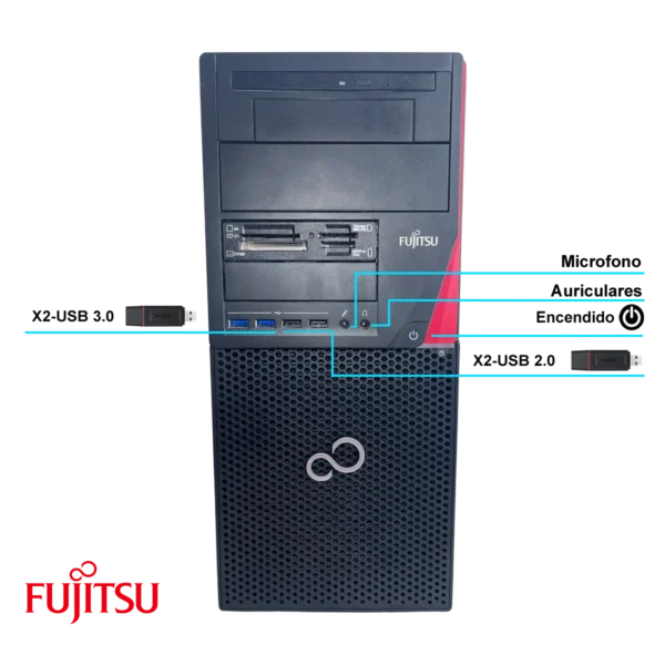 Pc Computadora Core i7-6700 8gb Ram Ssd 256gb Fujitsu P956 - Imagen 3