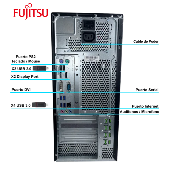 Pc Computadora Core i7-6700 8gb Ram Ssd 256gb Fujitsu P956 - Imagen 5