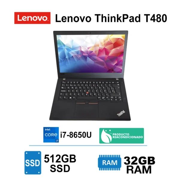 Notebook Lenovo Thinkpad Core I7-8650u 32gb Ram 512gb Ssd - Imagen 2