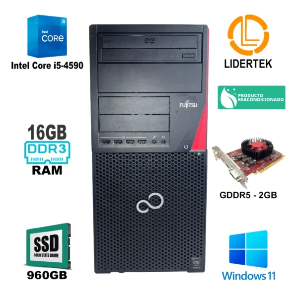 Pc Computadora Torre Gamer Core i5 Ssd 960gb Ram 16gb Wifi - Imagen 2