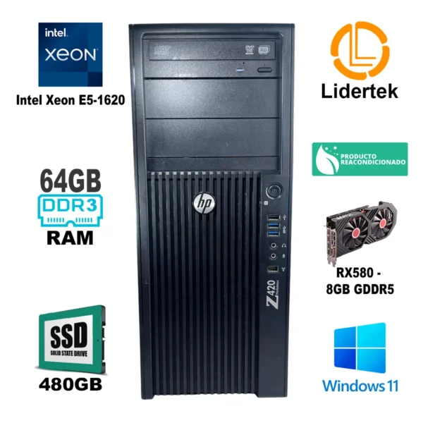 Pc Gamer Full Armada Grafica 8gb + Intel 64gb RAM Ssd 480gb - Imagen 2