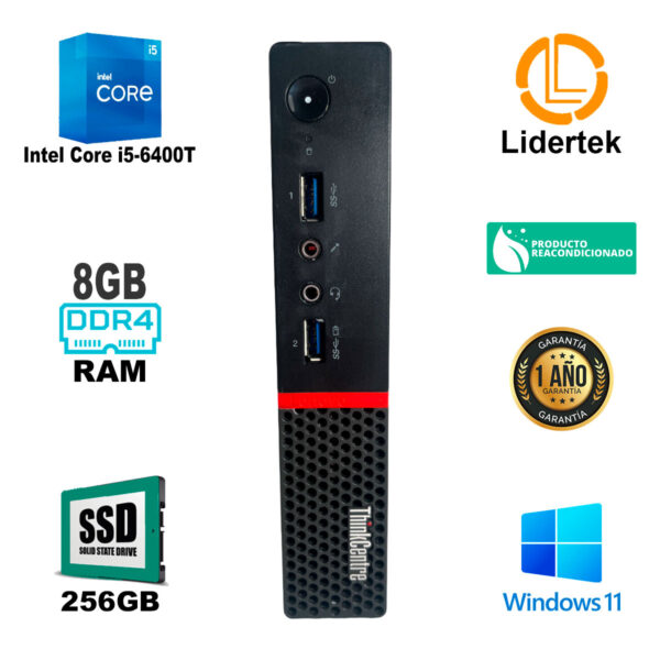 Mini Pc Lenovo I5 8GB Ram Ssd 256gb Wifi + Monitor Tactil - Imagen 2