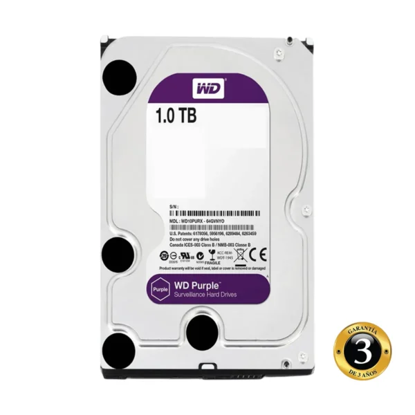 Disco Wd 1tb Purpura Para Video Vigilancia 24/7 365 días - Imagen 3