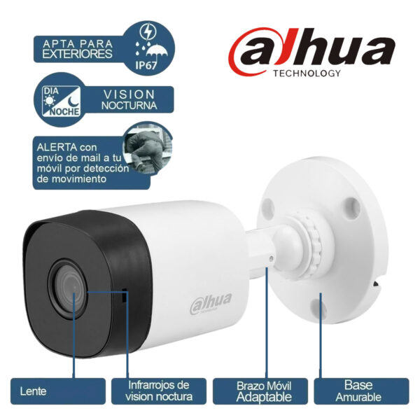 Kit Camaras Seguridad Exterior Full Hd Completo Dvr y Disco - Imagen 3