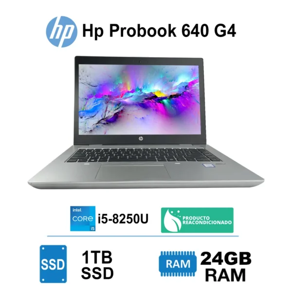 Laptop Hp I5-8250u 4 Núcleos 24gb Ram 1TB Ssd M.2 Full Hd - Imagen 2