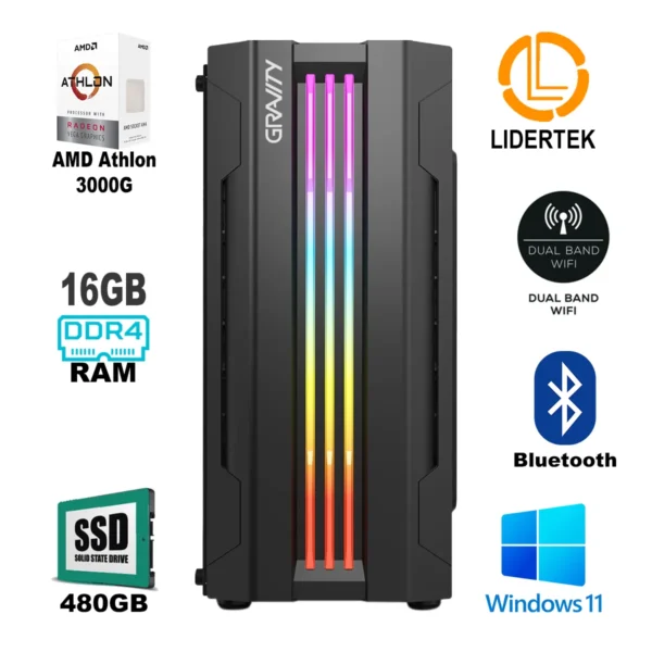 Pc Computadora Torre Gamer Amd Nueva 16gb Ram Ssd 480gb Wifi - Imagen 2