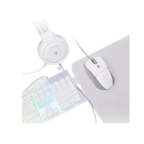 Combo Gamer Fantech P51 5 en 1 White Space Teclado Mouse RGB - Imagen 9