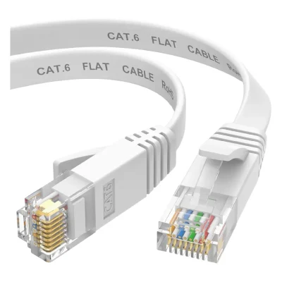 Cable De Red Lan Cat 6 Plano 20 Metros Rj45 1gbps Utp 32 Awg