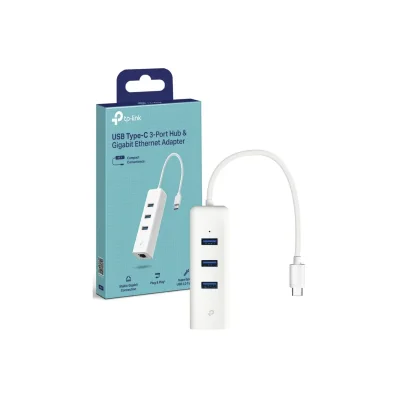 Hub Tp-Link UE330C 3 Puertos USB 2.0 Tipo C Gigabit Ethernet
