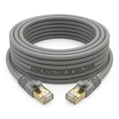 Patch Cord Cable De Red Categoria 6e Cat6e 3m 100% Cobre