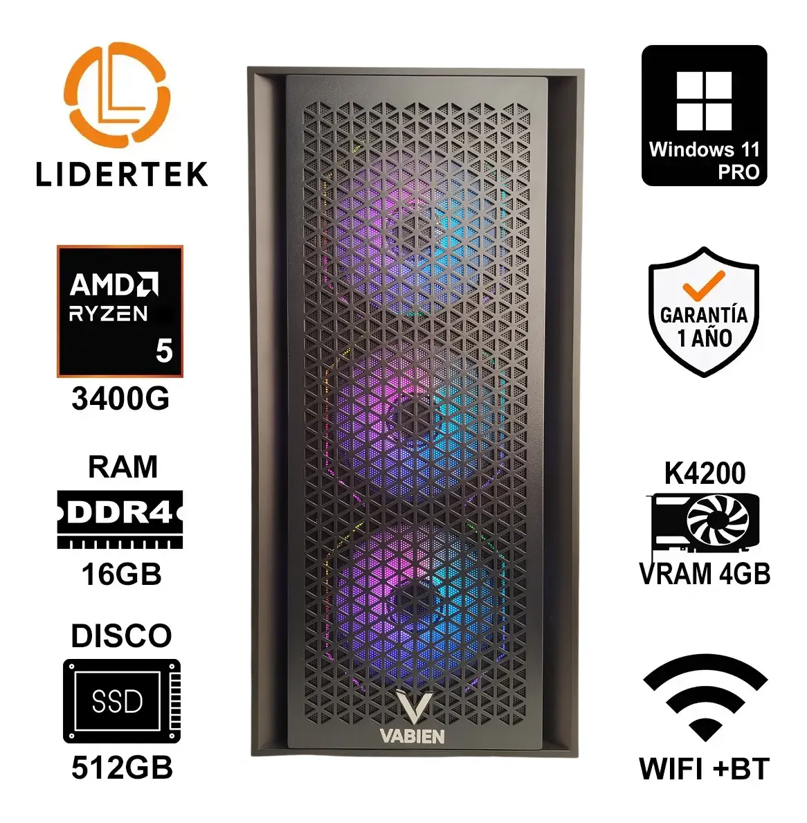 Pc Gamer i5 Rápida | 16gb Ram, 480gb Ssd, Wifi Y Bluetooth