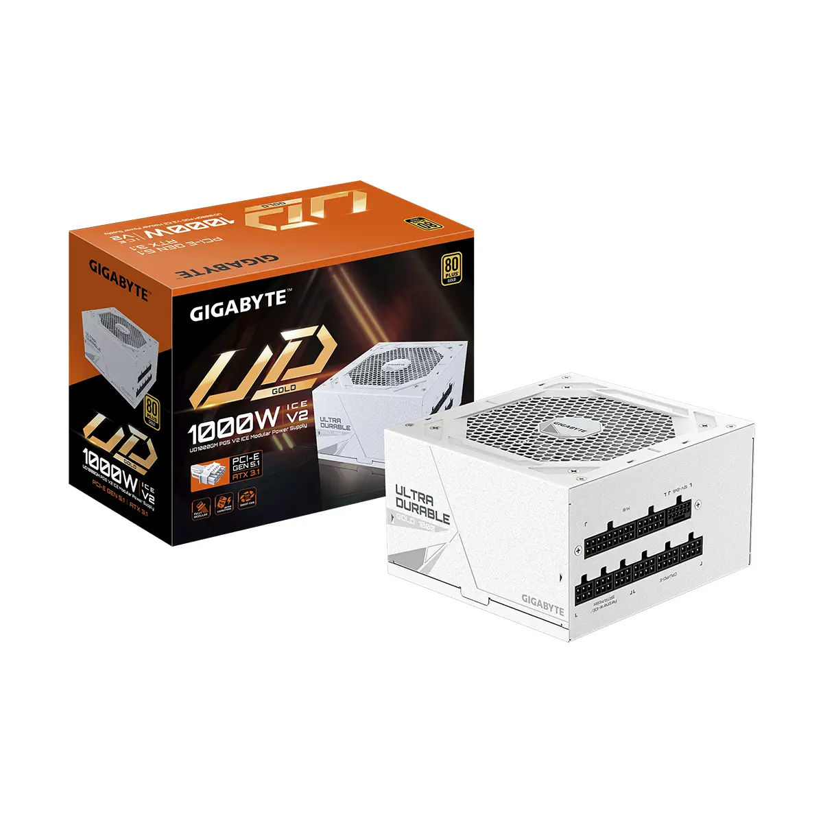 Fuente De Poder Gamer Gigabyte GP-UD1000GM PG5 ICE 80+ Gold